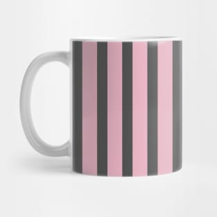 Adelio | Pink and Gray Stripes Pattern Mug